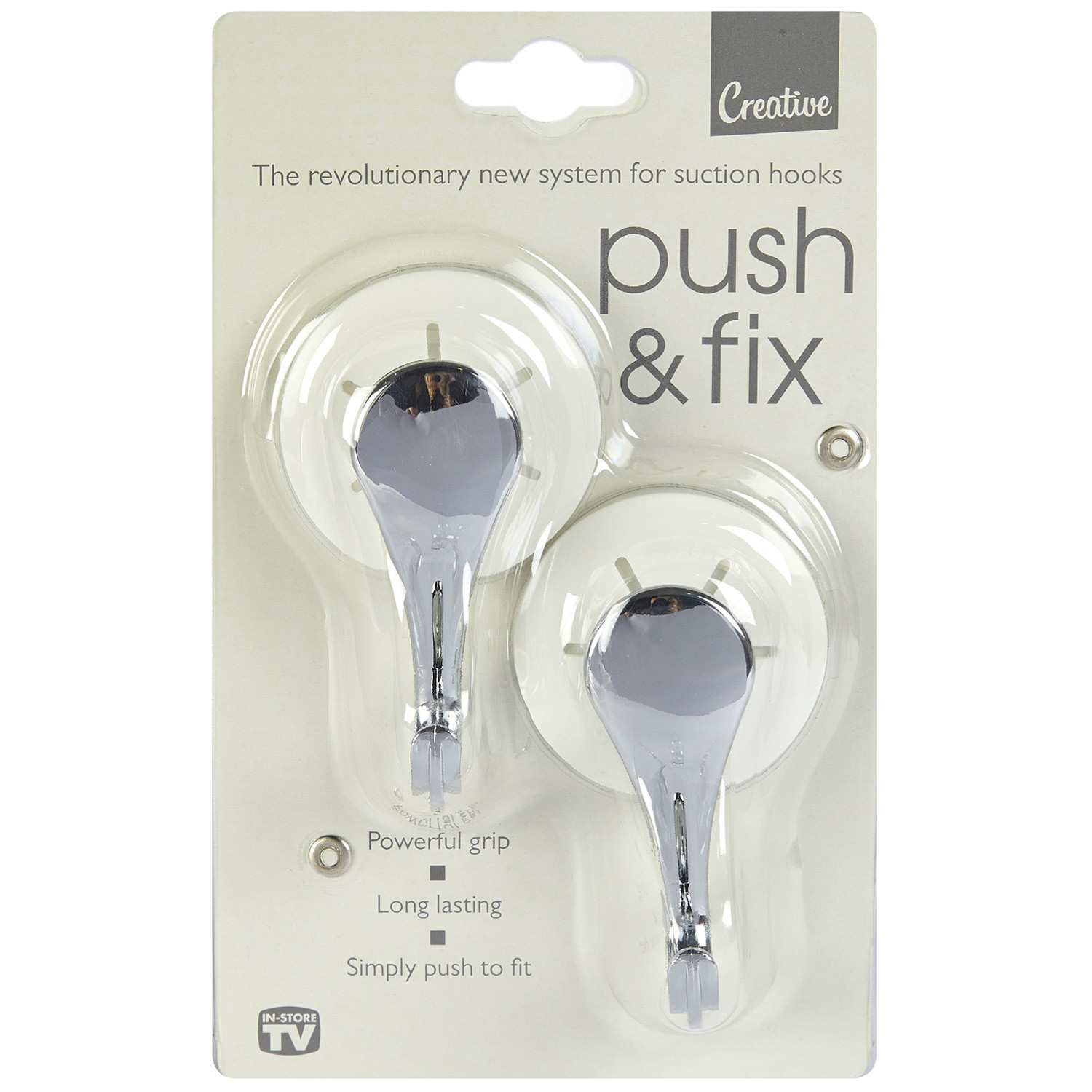 Push and Fix Suction Hooks Image 1