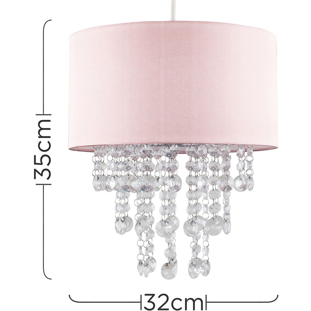 ValueLights Jesmond Dusky Pink Droplet Easy Fit Ceiling Light Shade Image 8
