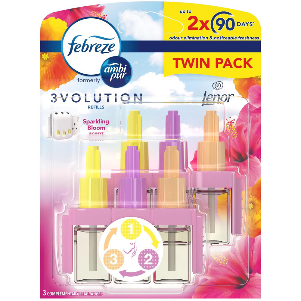 Febreze Ambi Pur Sparkling Bloom 3Volution Refill 2 Pack Image
