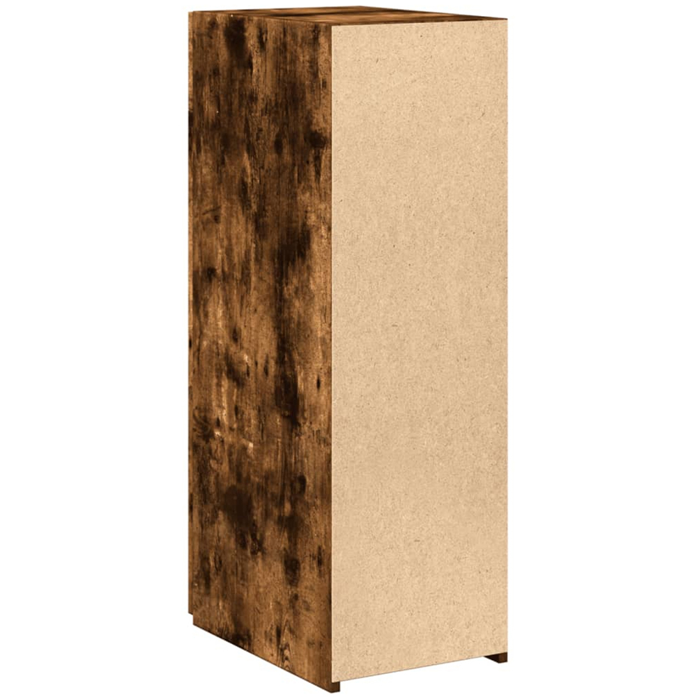 vidaXL Single Door Single Drawer Smoked Oak Sideboard Image 6