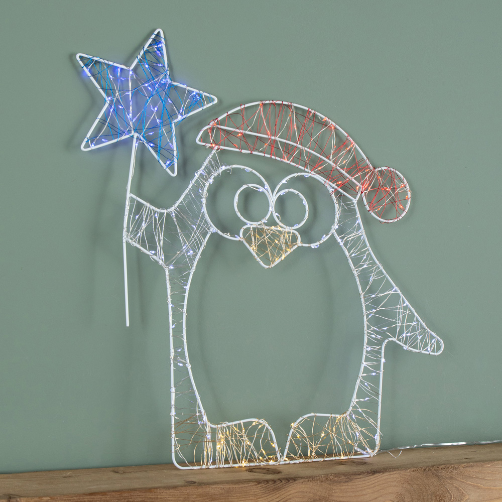 Samuel Alexander 210 Twinkling LED Light-Up Penguin Dewdrop Silhouette Christmas Decoration 52cm Image 4