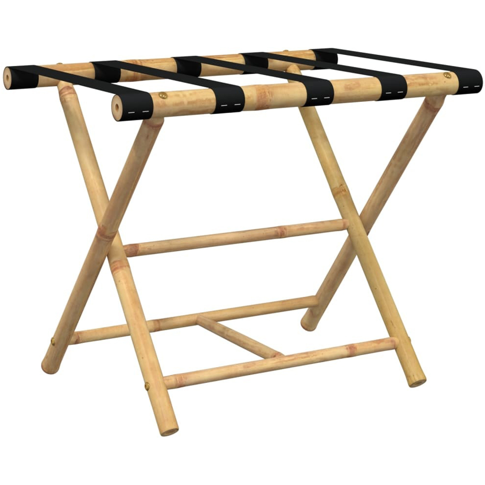 Walplus 2 Shelf Bamboo Folding Luggage Rack Image 1