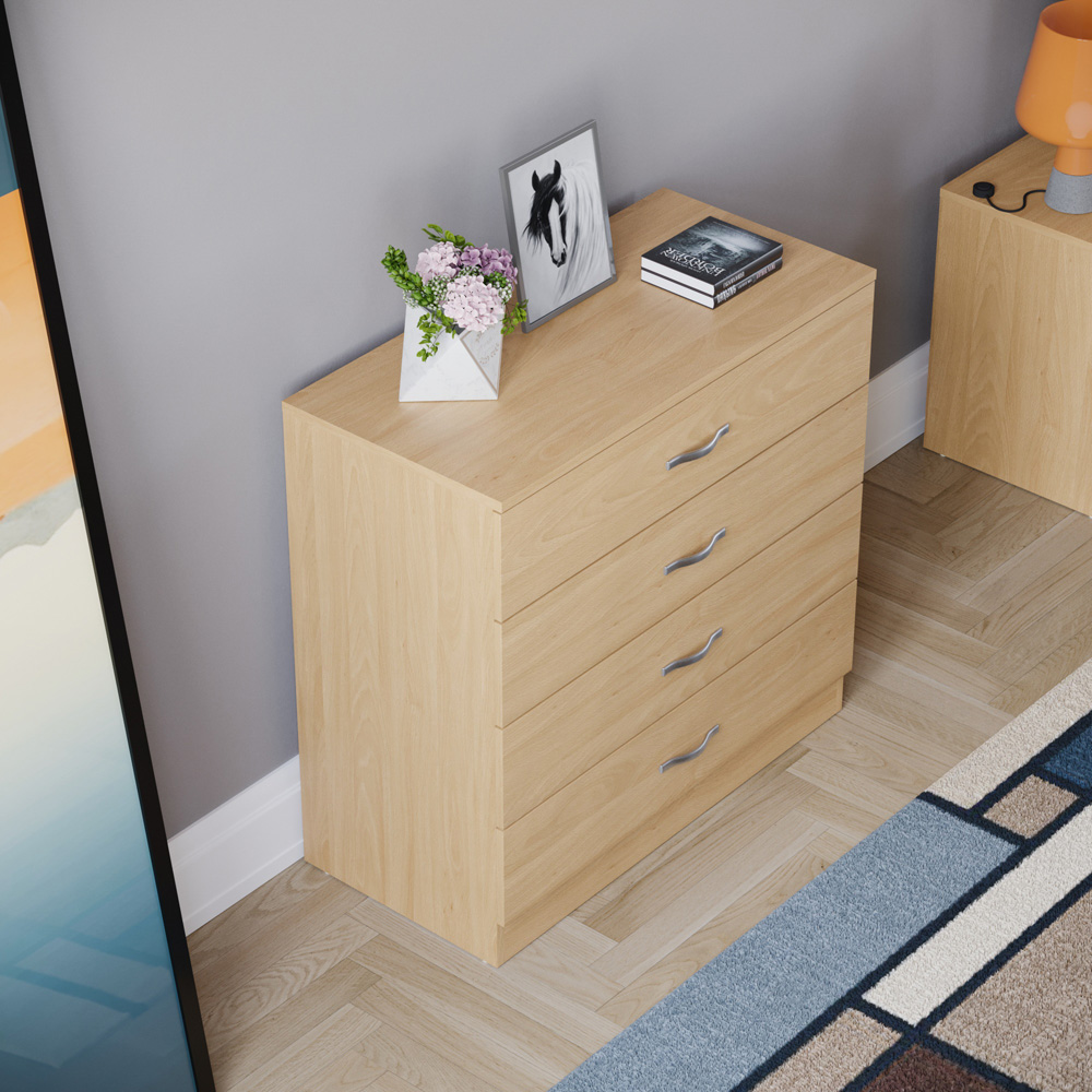 VIDA DESIGNS Riano 4 Drawer Pine Chest of Drawers Image 7