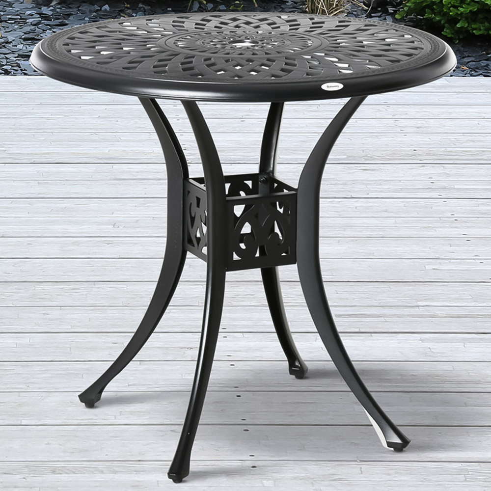 Outsunny Round Antique Cast Aluminium Bistro Table Image 1