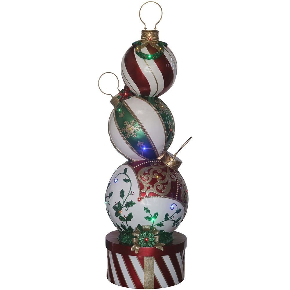 The Christmas Centre Multicolour LED Bauble Stack Decoration 150cm Image 2