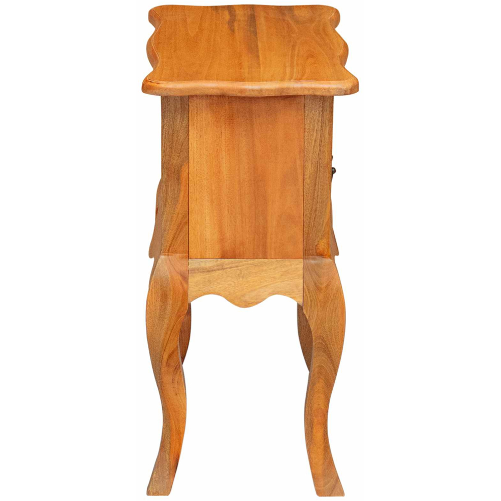 vidaXL 2 Drawer Solid Mahogany Wood Side Table Image 6