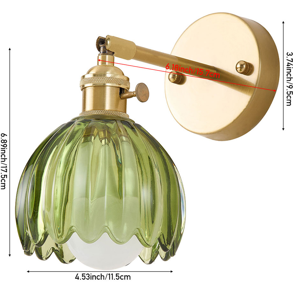 Living and Home Green and Gold 12 RGB LED Wall Sconce with Remote Image 8