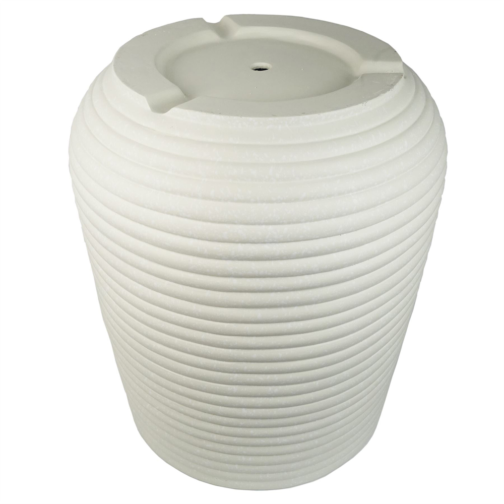 Leaf Mikos White Ridged Composite Planter 41 x 30cm Image 5