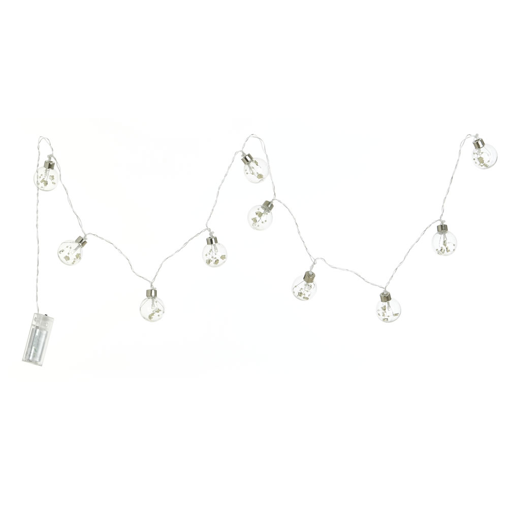 Wilko 10 Battery-Operated Midnight Magic Star and Pearl Christmas Lights on Wire Image 4