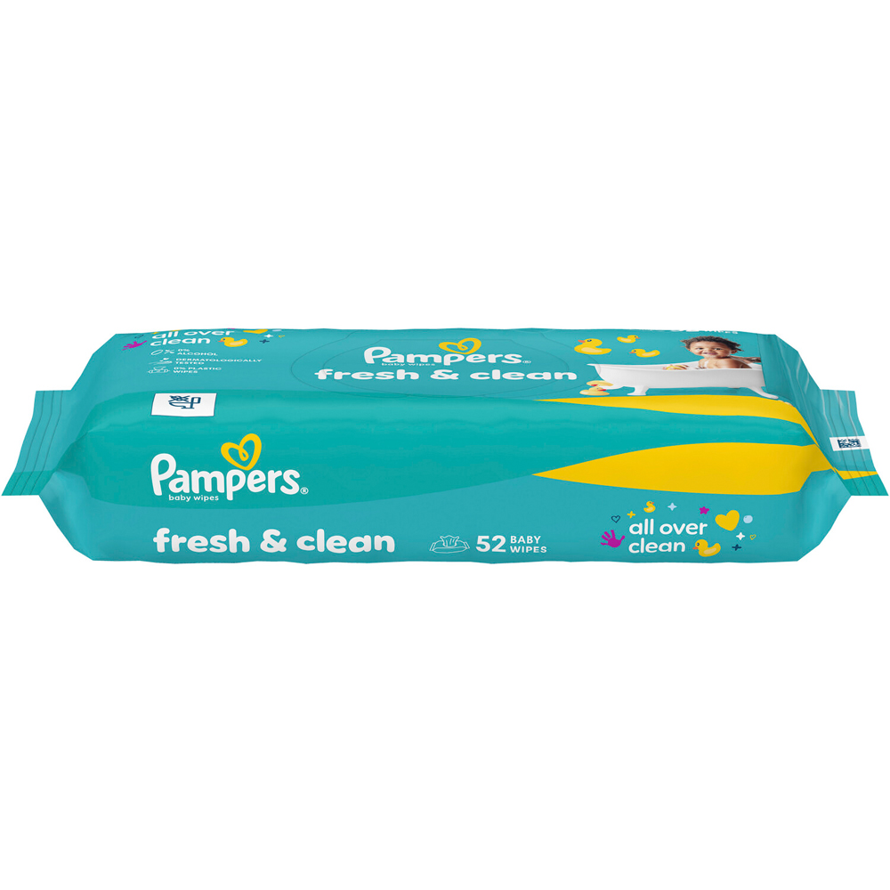 Pack of 52 Pampers Fresh Clean Baby Wipes Image 3