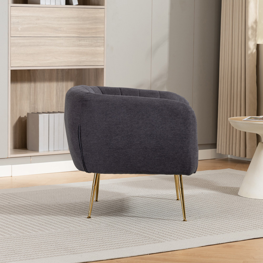 Artemis Home Stanton Charcoal Grey Fabric Shell Accent Chair Image 5
