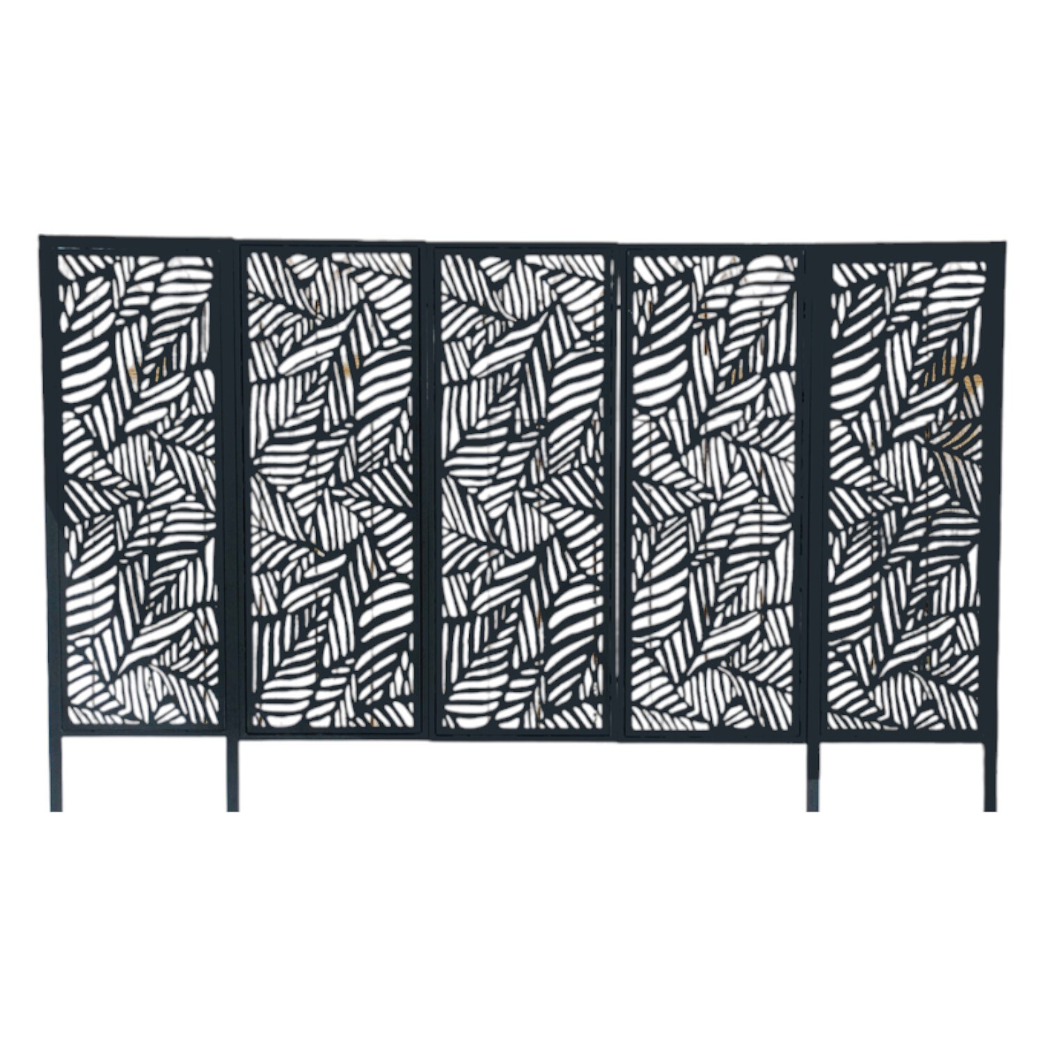 Ornate Bench with Planters and Trellis Black Image 4