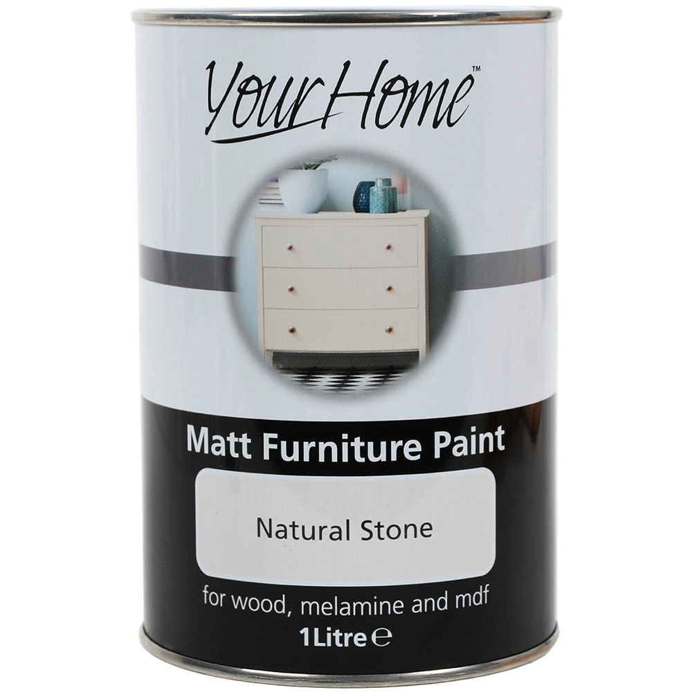 Your Home Natural Stone Matt Furniture Paint 1L Image 2