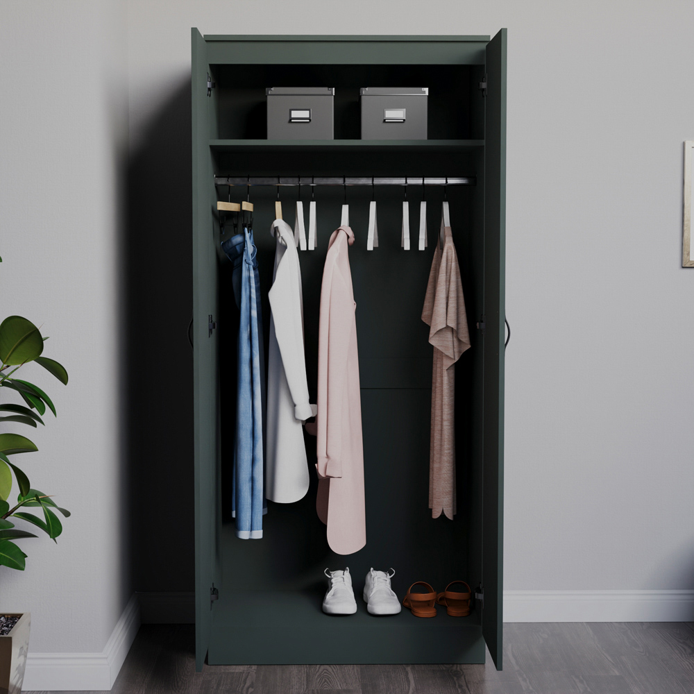 VIDA DESIGNS Riano 2 Door Green Wardrobe Image 5