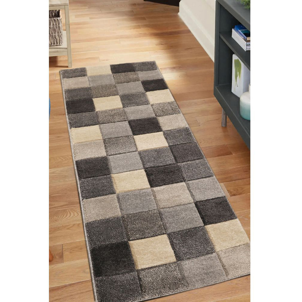 Homemaker Newport Grey Blocks Runner 60 x 200cm Image 4