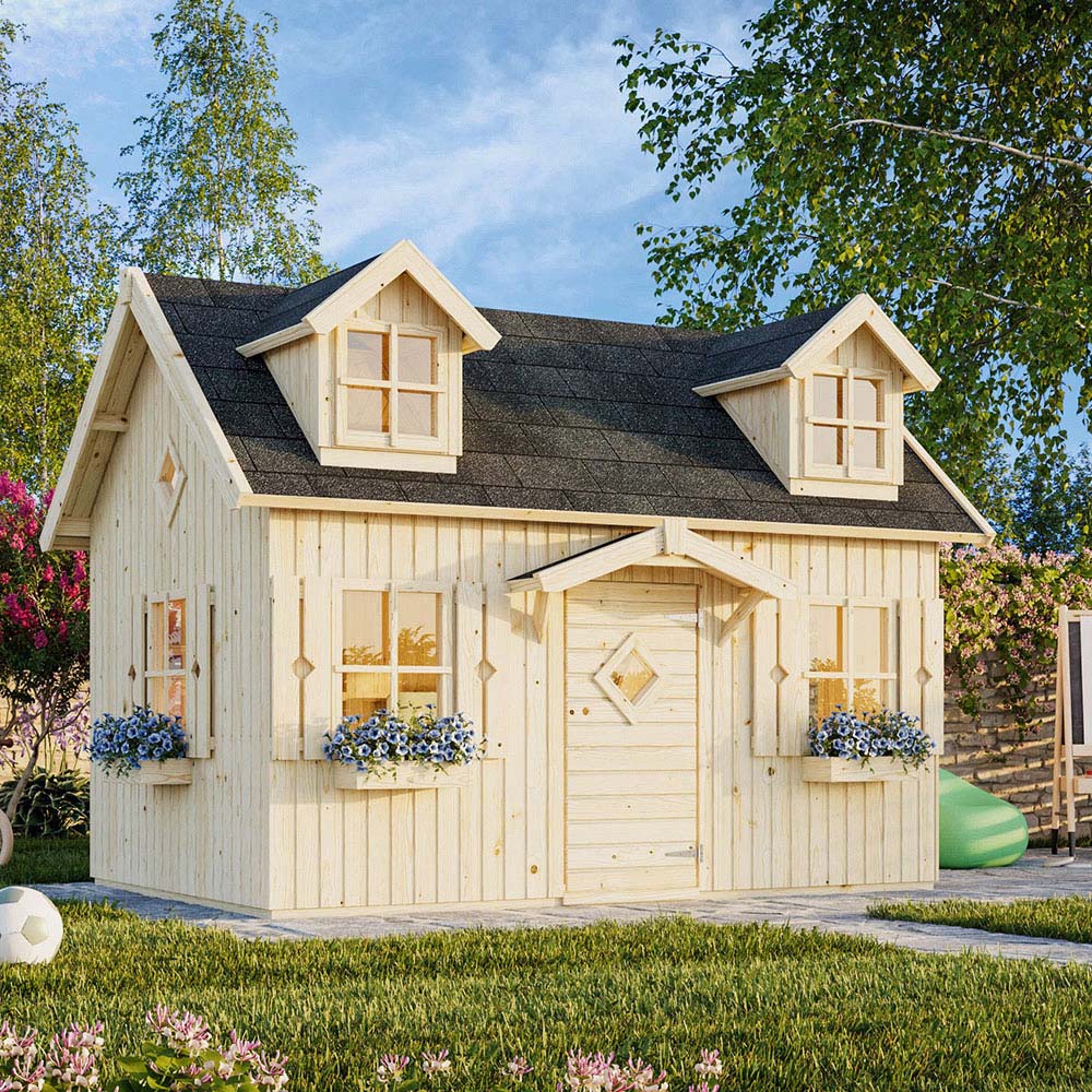 Palmako Marie 10.5 x 7.3ft Kids Wooden Playhouse Image 2
