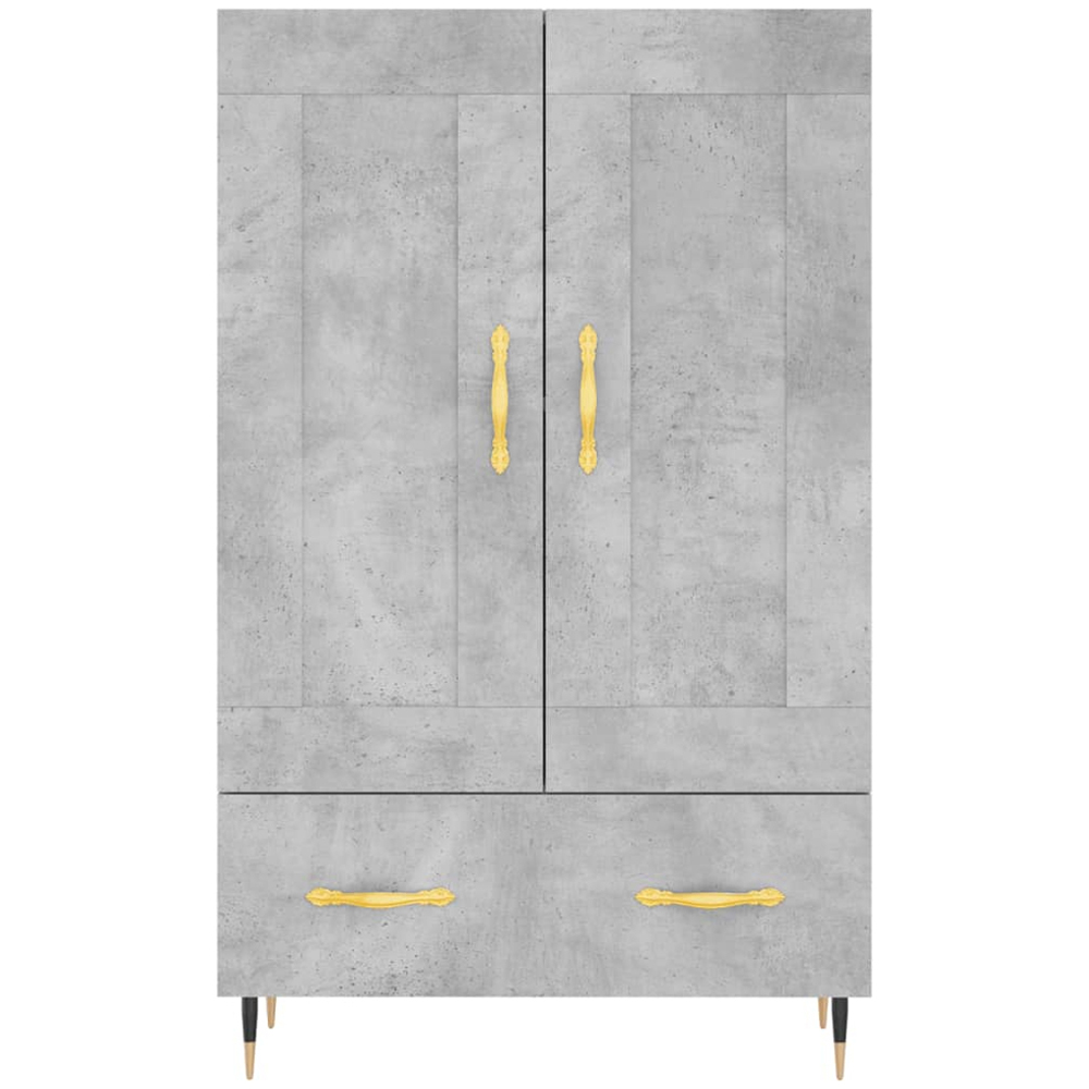 vidaXL 2 Door Single Drawer Concrete Grey Highboard Image 5