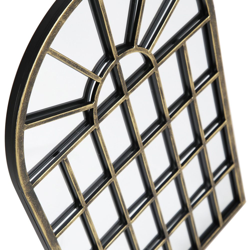 Home Garden Direct Black Gold Gothic Arch Large Mirror 77 x 49cm Image 3