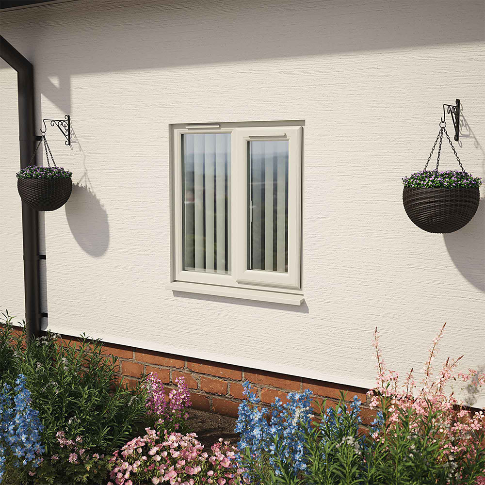 Crystal Agate and White RH Side Hung Next to a Fixed Obscure Double Glazed Window 905 x 965mm Image 2
