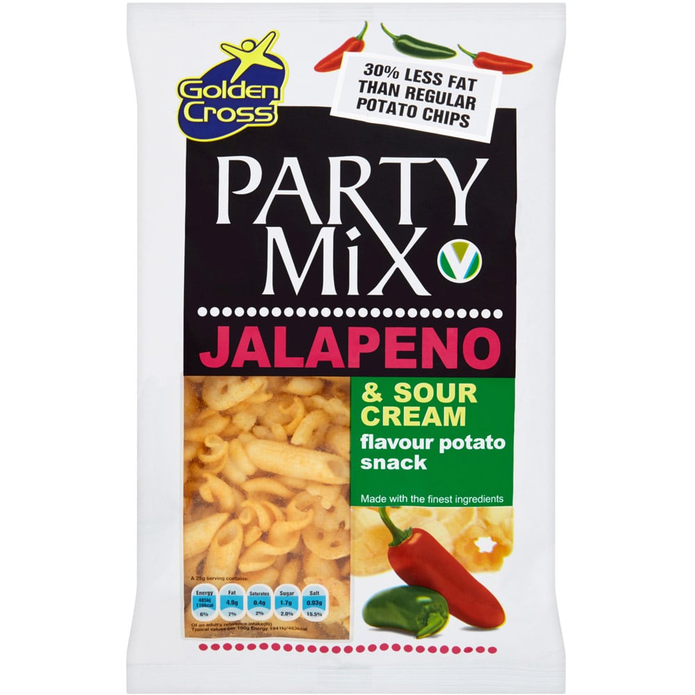 Golden Cross Party Mix Jalapeno & Sour Cream Flavour Potato Snack 125g Image