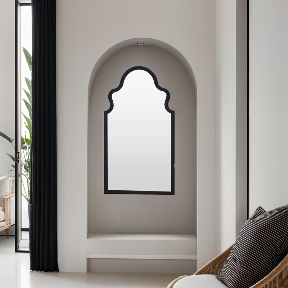 Yearn Black Moroccon Mirror 98 x 52cm Image 2