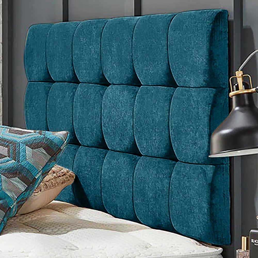 Eleganza Home Winston Small Single Teal Naples Strutted Headboard Image 1