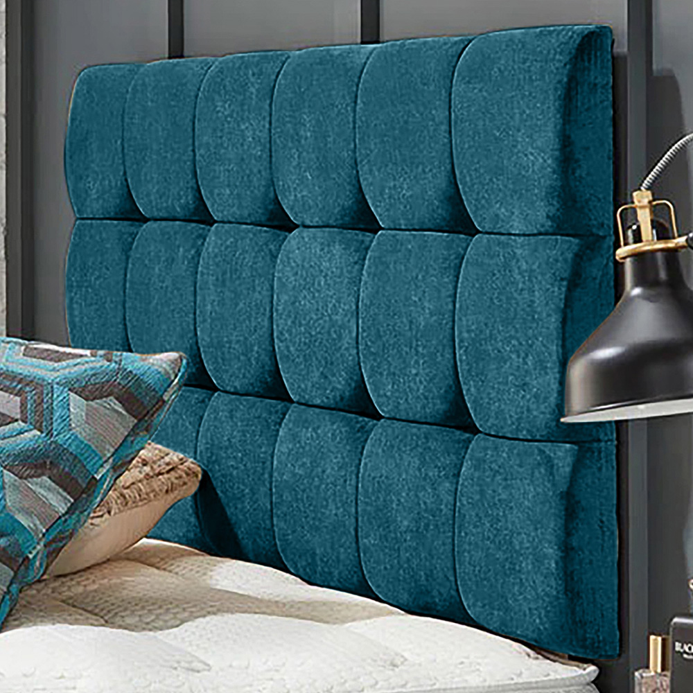 Eleganza Home Winston Single Teal Naples Strutted Headboard Image 1