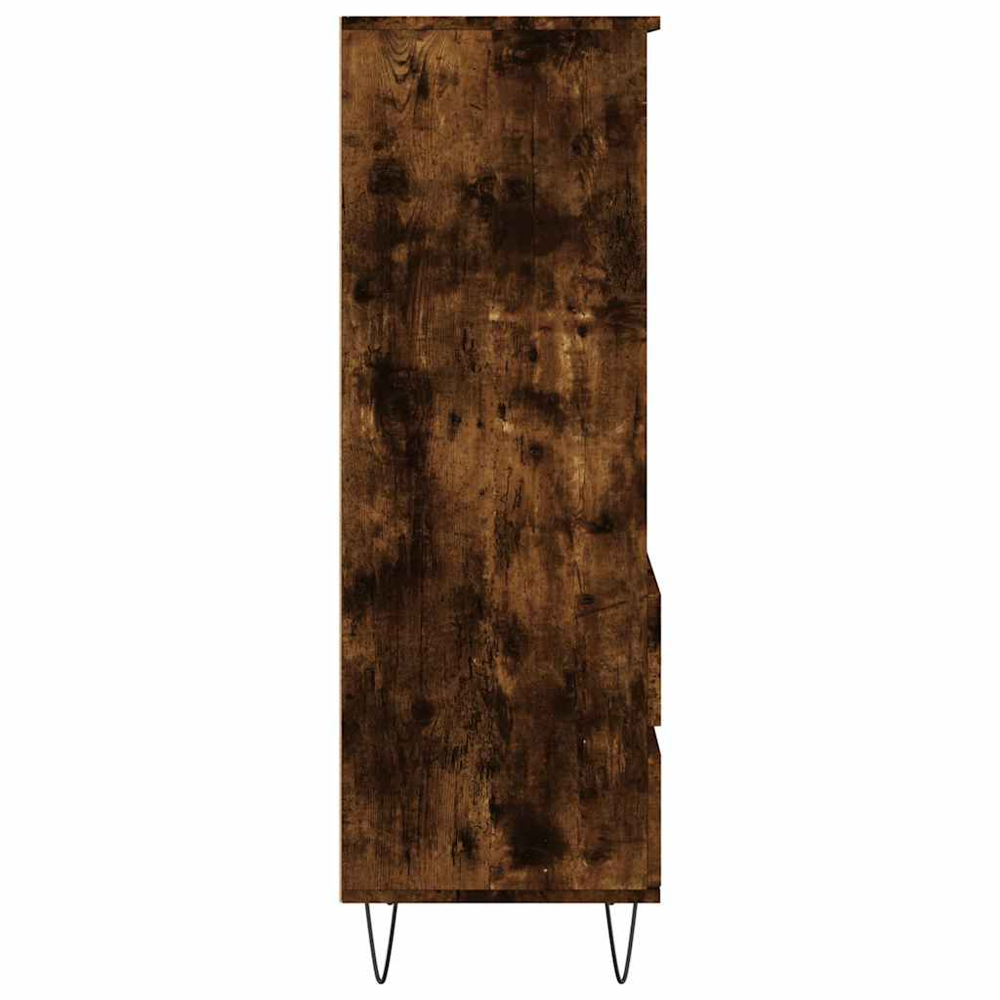 vidaXL 2 Drawer 3 Shelf Smoked Oak Highboard Image 7