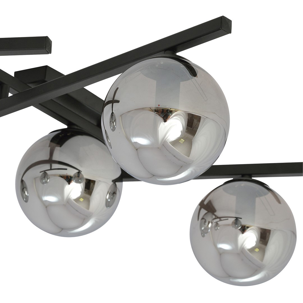 Emibig Smart 4 Light Graphite Shade Black E14 Ceiling Pendant Light Image 5