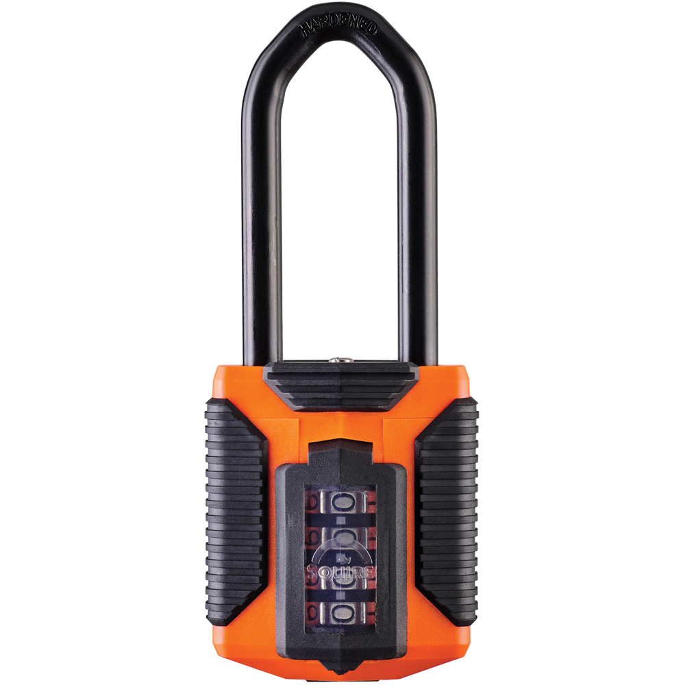 Squire 50mm 4 Wheel Combination Extra Long Shackle All Weather Padlock Image 1