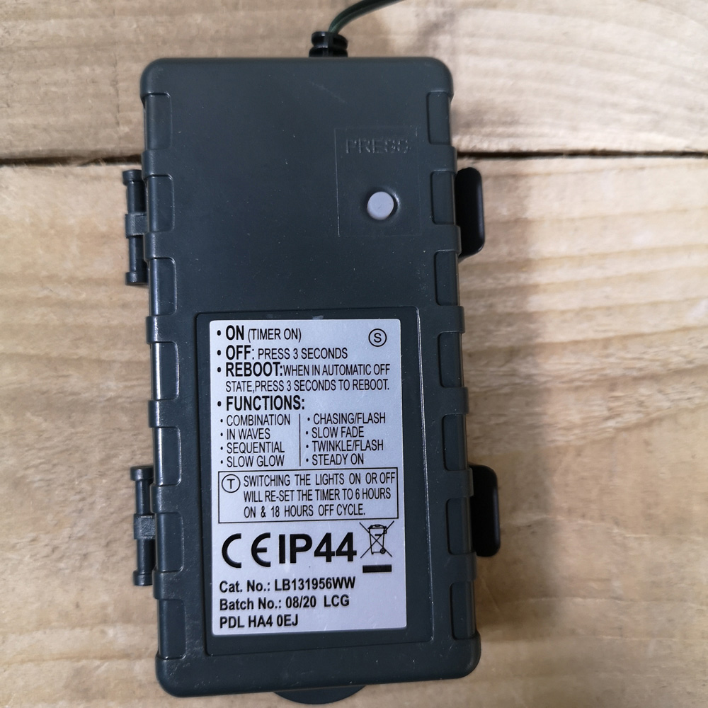 Premier TimeLights 600 Warm White LED Multi-Function Green Cable String Light 60m Image 7