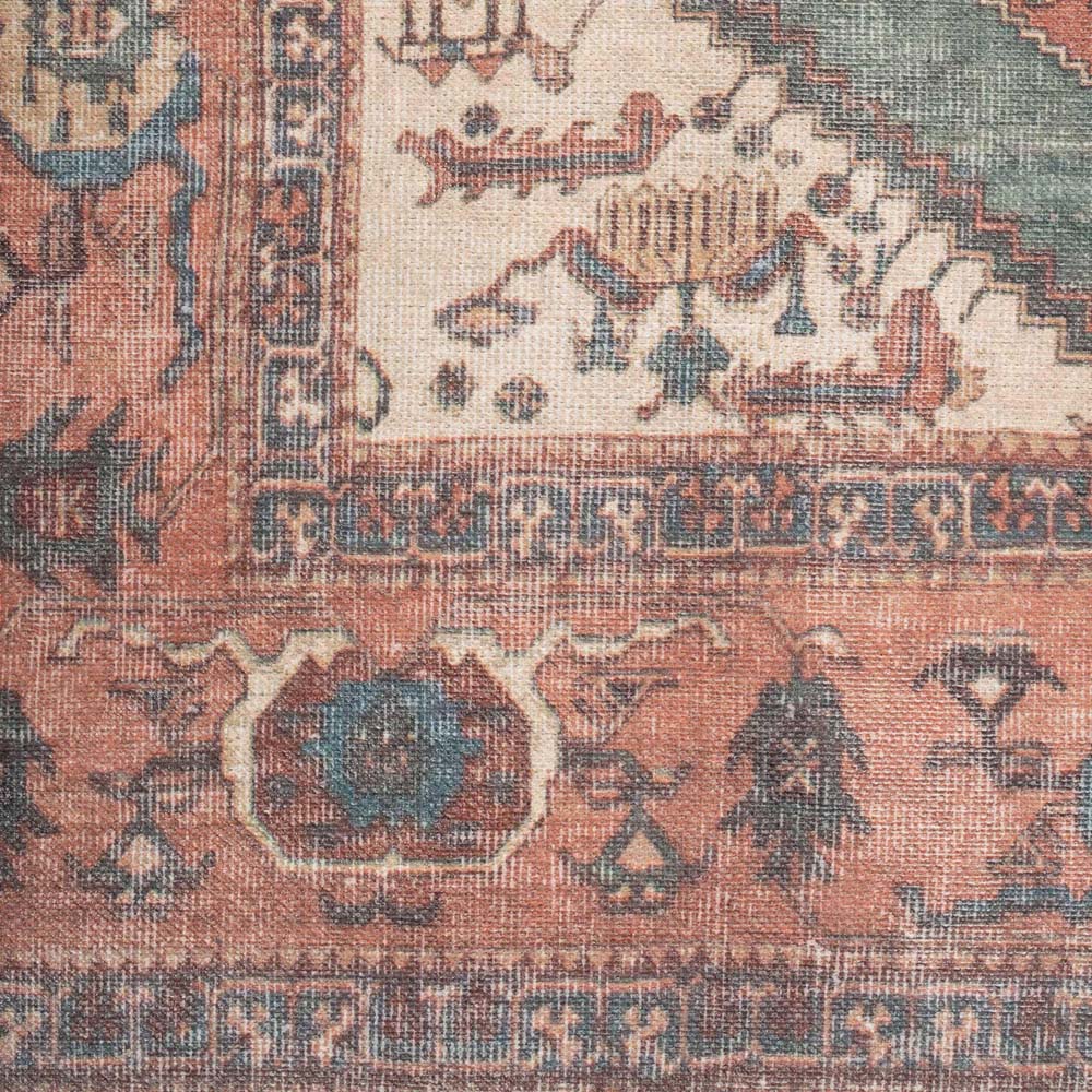 Kukoon Faro Terracotta Flat Vintage Rug 200 x 290cm Image 3