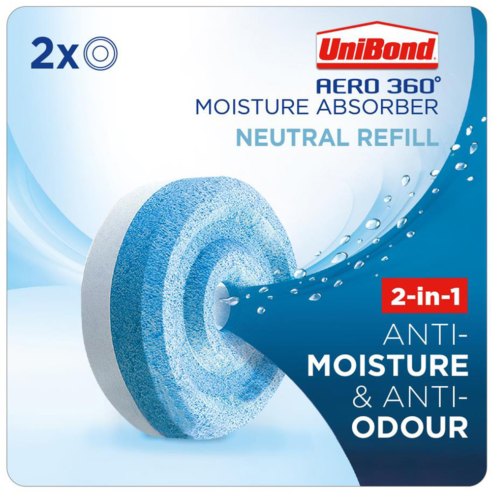 UniBond AERO 360 Moisture Absorber and Neutral Refill Tab 450g 2 Pack Image 5