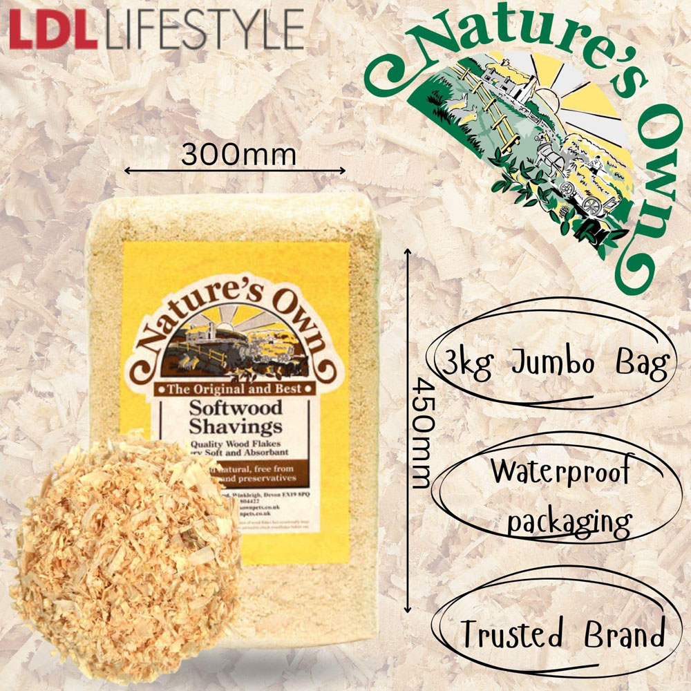 Nature's Own Softwood Shavings Bale 3kg Image 5