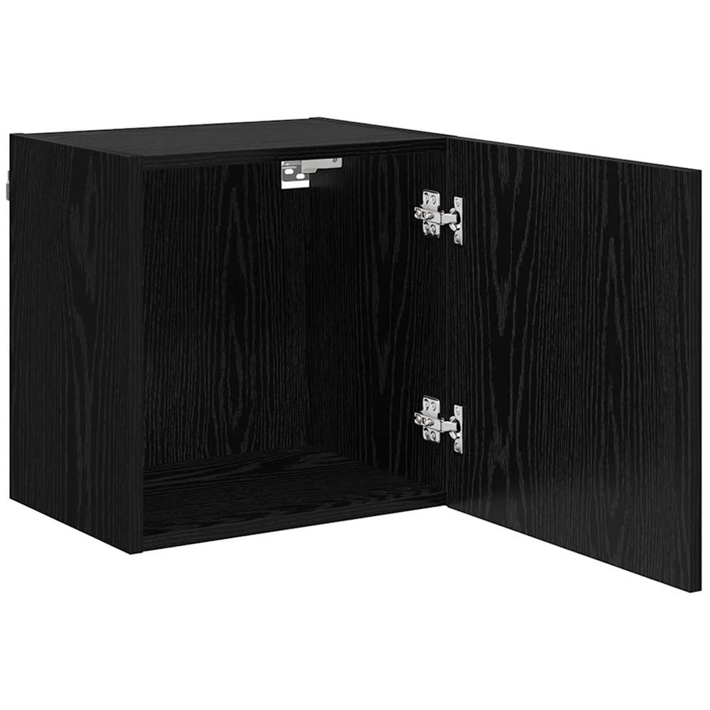 vidaXL Single Door Black Oak Wall-Mounted TV Cabinet Image 5