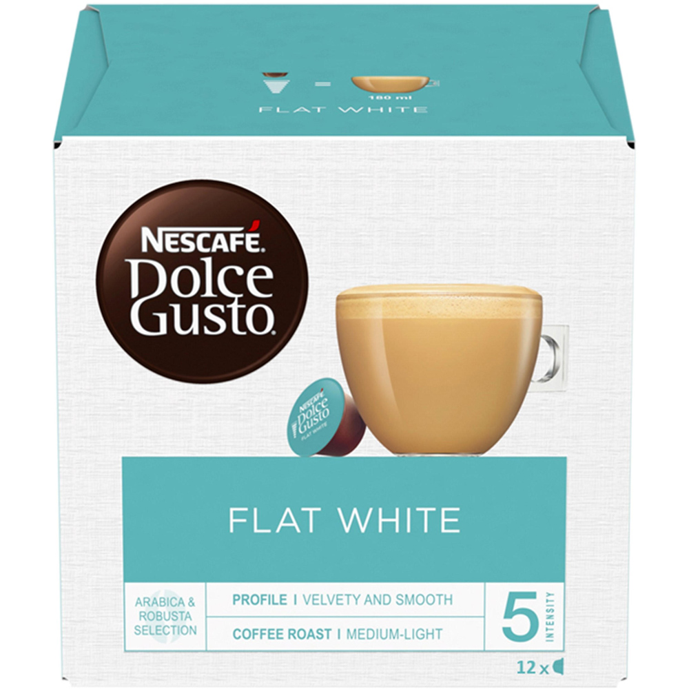 Nescafé Dolce Gusto Flat White Coffee Pods 12 Pack Image