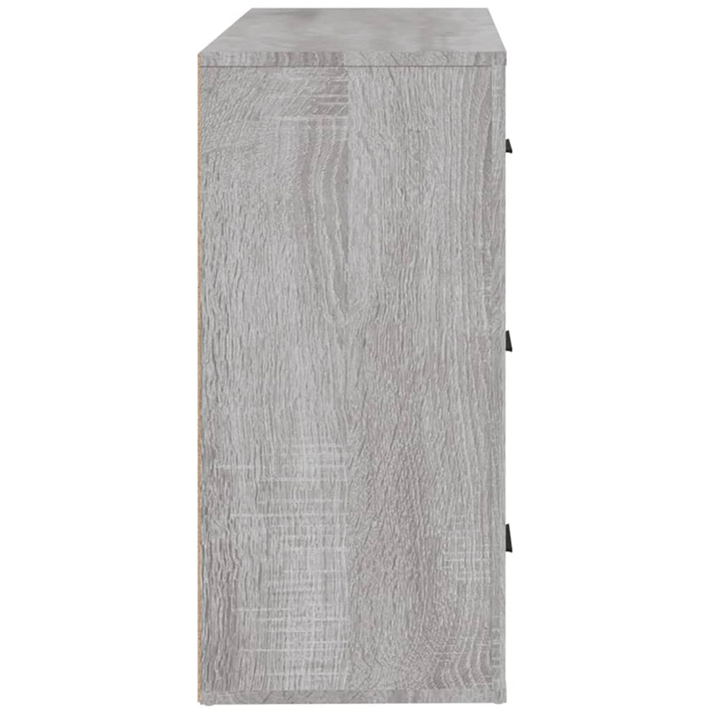 vidaXL 3 Drawer Grey Sonoma Sideboard Image 7