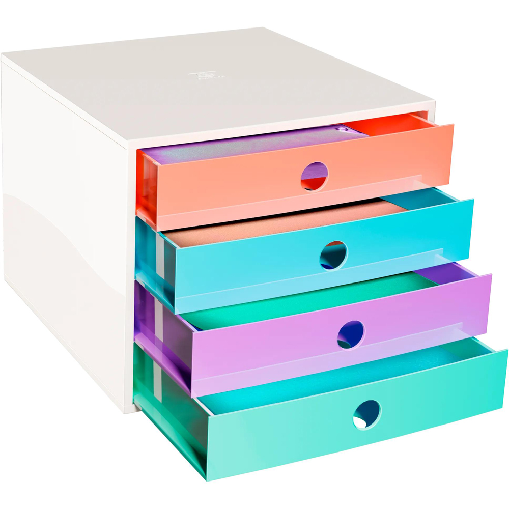 Exacompta 4 Drawer Multicolour Filing Module Image 4
