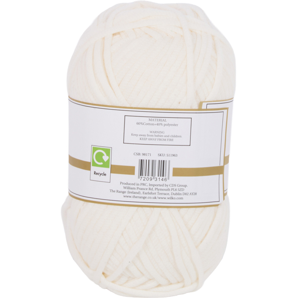 Crochet Yarn White Image 3