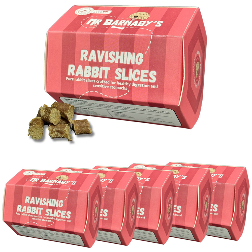 Mr Barnaby's Ravishing Rabbit Slices Dog Treats 6 Pack Image 1