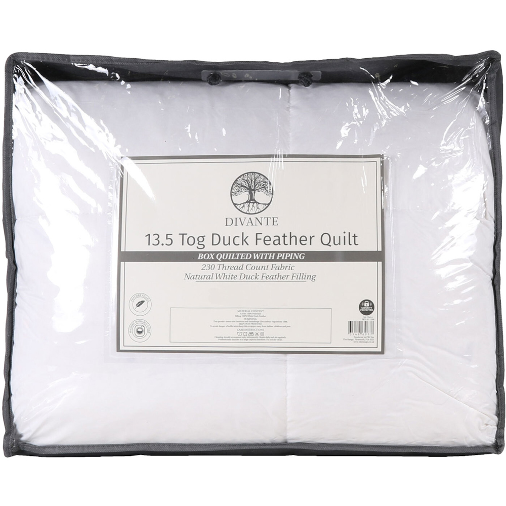 Divante Super King White Duck Feather Quilt Duvet 13.5 Tog Image