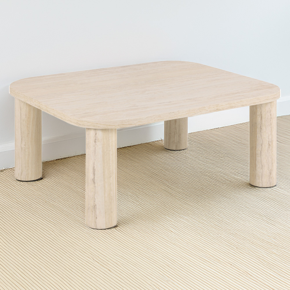 Furniture To Go Solano Light Travertine Square Coffee Table Image 1