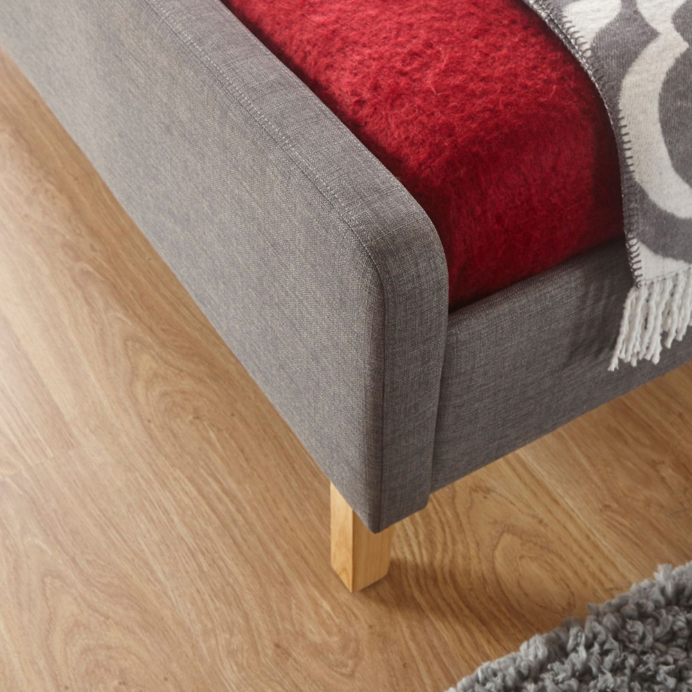 Home Source Ashbourne Small Double Grey Bed Image 4