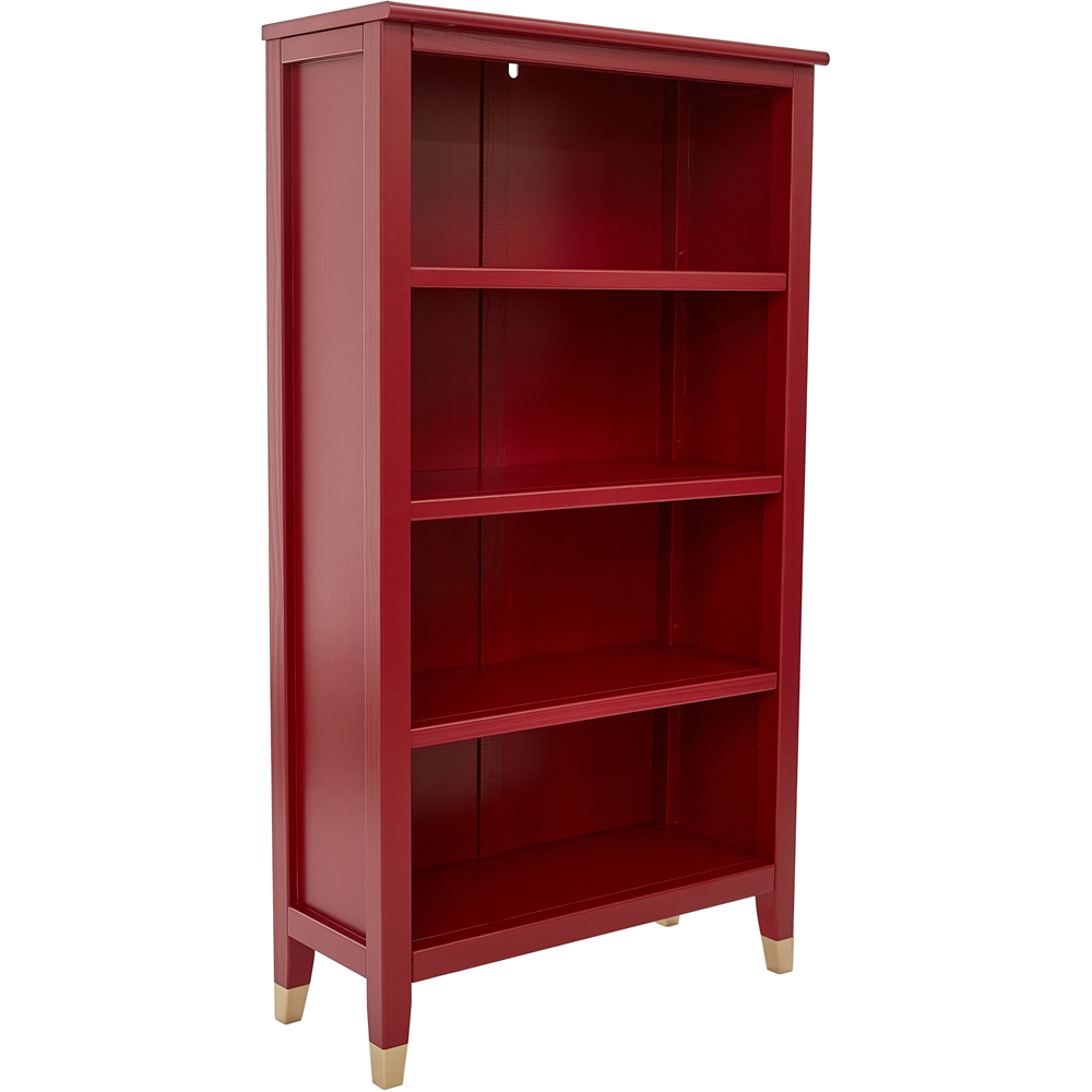 Palazzi 4 Shelves Red Bookcase Image 2