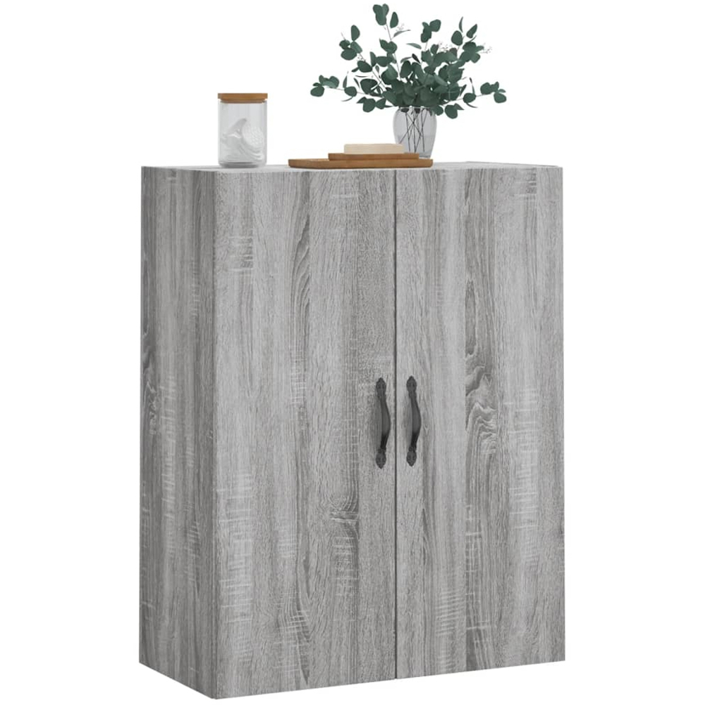 vidaXL 2 Door Grey Sonoma Wall Mounted Cabinet Image 3