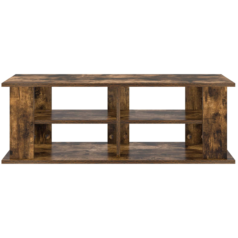 vidaXL 2 Shelf Smoked Oak TV Stand Image 5