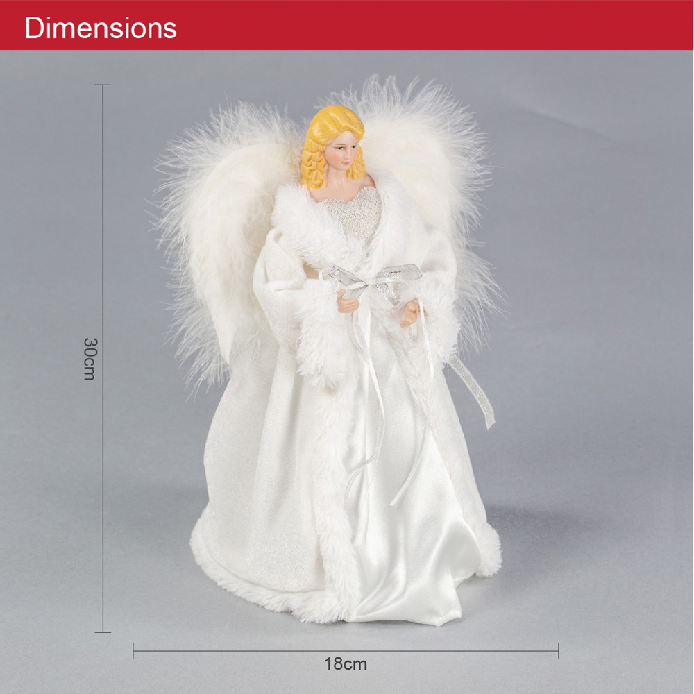The Christmas Workshop White Tree Top Angel 30cm Image 9