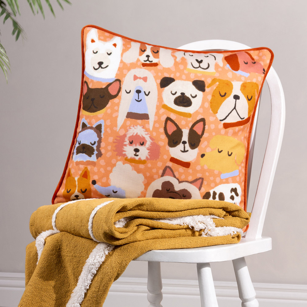 furn. Woofers Multicolour Dog Cushion Image 2