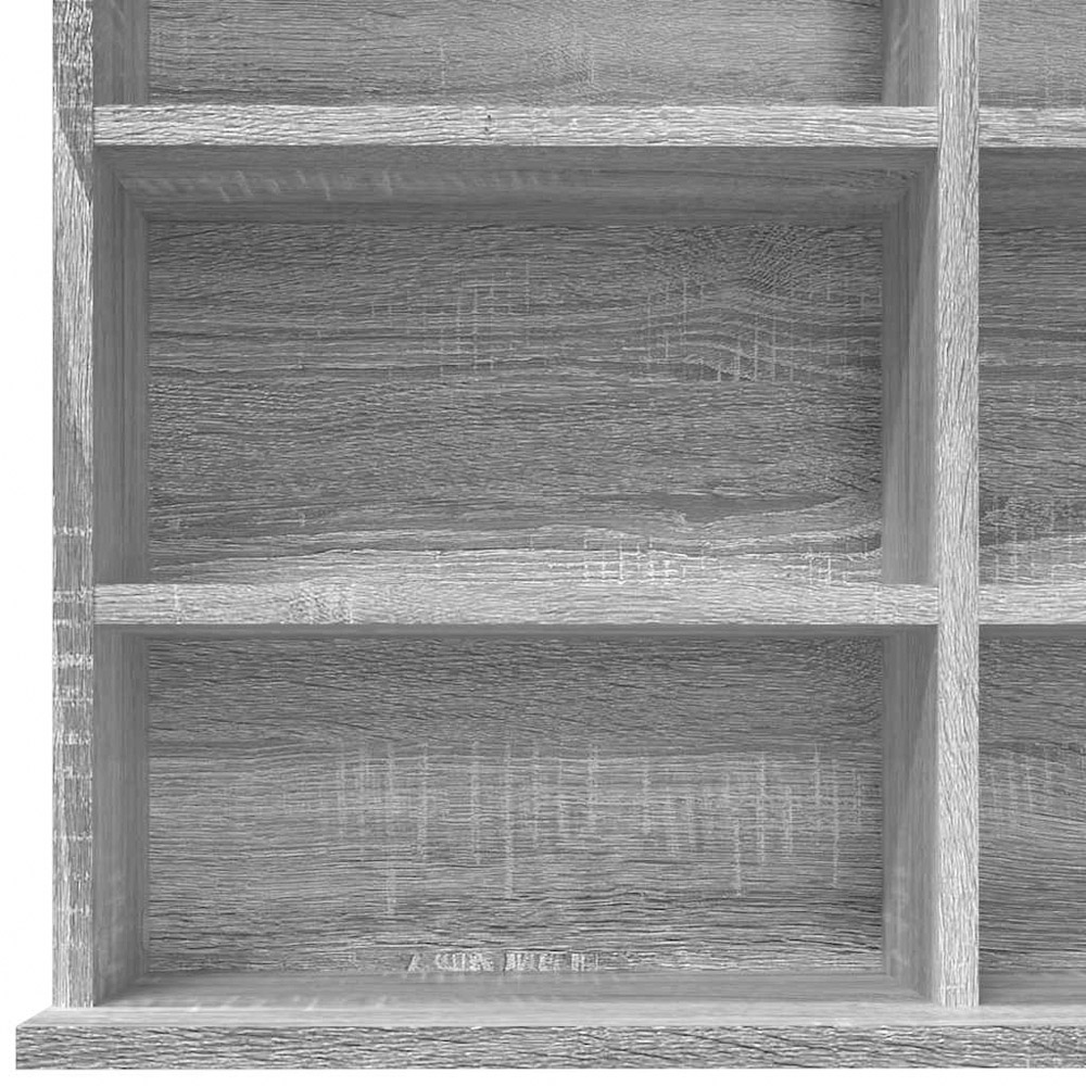vidaXL 30 Shelf Grey Sonoma CD Cabinet Image 7