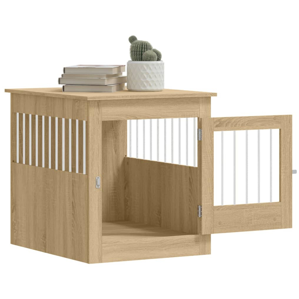 vidaXL Sonoma Oak Engineered Wood Dog Crate Furniture 71 x 64.5 x 80cm Image 5